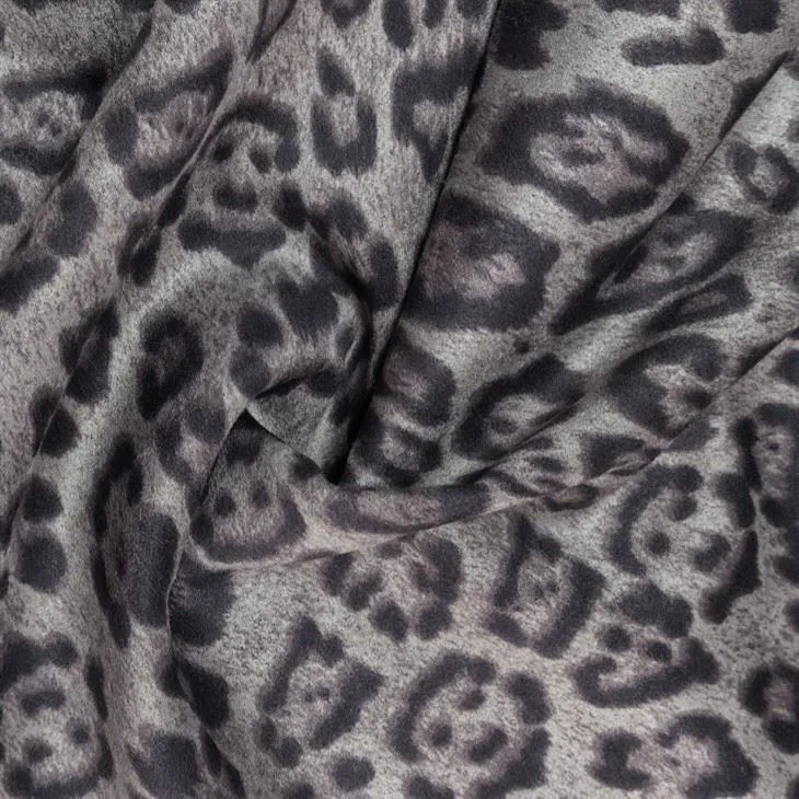 Leopard Print Faux Suede Fabric